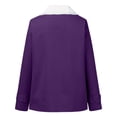 thumbnail image 4 of Puntoco, chaqueta de solapa con botones de felpa compuesta cálida de invierno de talla grande para mujer, prendas de vestir, abrigo, liquidación Puntoco Puntoco-2518, 4 of 6