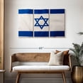 thumbnail image 3 of Elephant Stock Israel Flag Wall Art - Horizontal Multi Panel Canvas - Living Room Wall Decor - Flags Multi Panel - Blue And White Decor - 45" x 28", 3 of 8