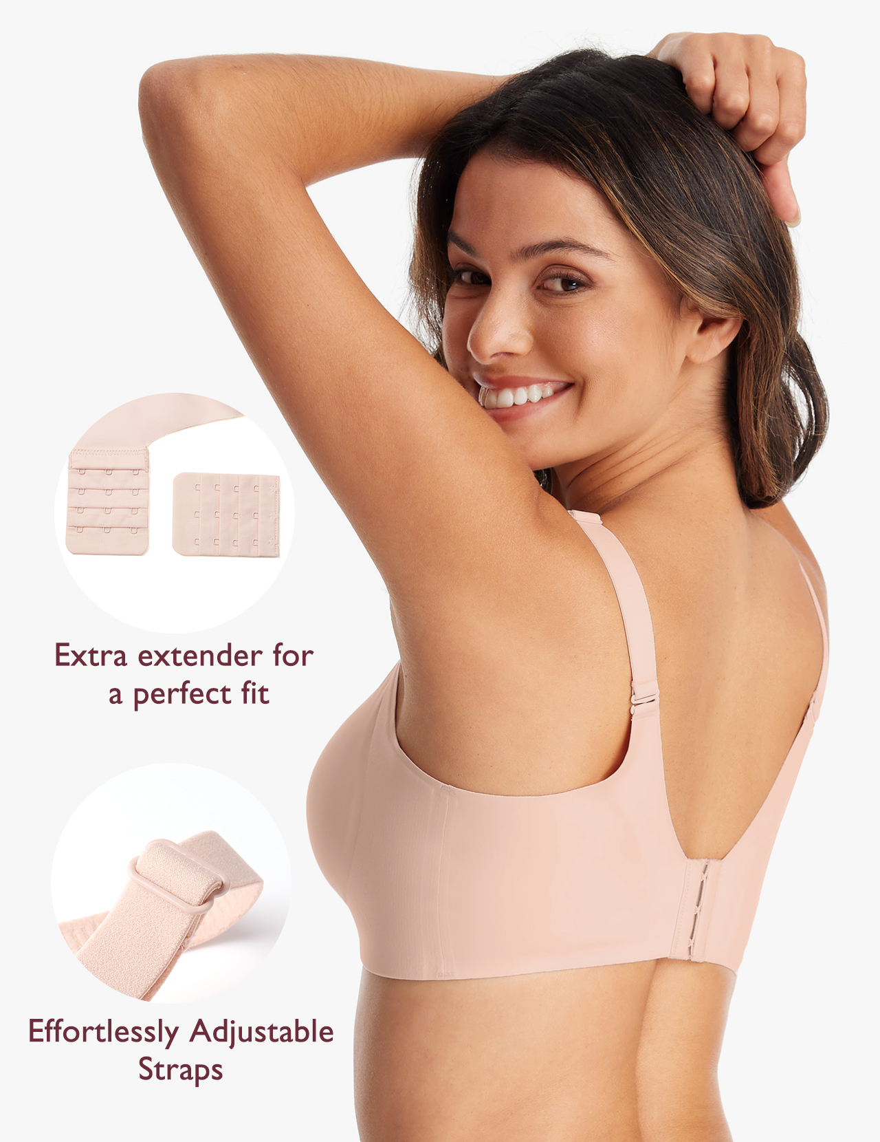 Momcozy Women's Maternity Seamless Ultra Comfort Hands-Free Pumping and Nursing Bra, Sizes S-3XL