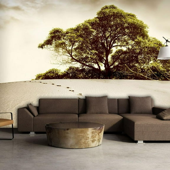 Tiptophomedecor Landscape Wallpaper Wall Mural - Tree In The Desert