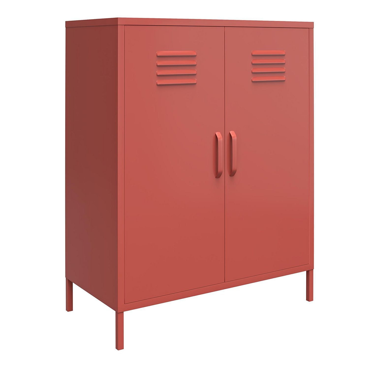 Systembuild Evolution Mission District 2 Door Metal Locker Storage Cabinet, Terracotta