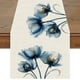 thumbnail image 5 of Camino de mesa de lino con estilo de verano, mantel de comedor, mantel de tela para el hogar, mesa de comedor, armario de sala de estar, azul, 5 of 6