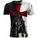 thumbnail image 5 of Camiseta De Nanga Corta Hombre Moda Retro Guerrero Medieval, 5 of 8