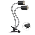thumbnail image 4 of CBFFDC E26/E27 Lamp Bulb Holder Dual Head Reptile Heat Lamp Holder Adjustable Gooseneck with Cycle Timer for Turtles Lizards Snakes, 4 of 6