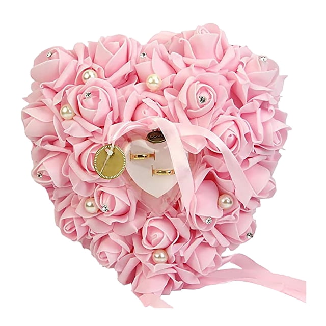 Gift For Wedding Ring Wedding Pearl Heart Box With Ribbon Home Decor