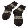 thumbnail image 1 of Calcetines tobilleros de lana para mujer, estilo vintage, acogedores, de invierno y Navidad. café, 1 of 8