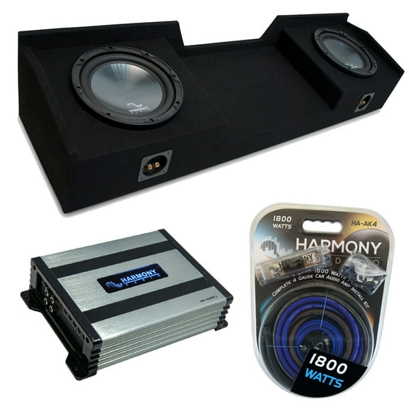 99-06 GMC Sierra Ext Cab Truck Harmony R104 Dual 10" Sub Box & HA-A400.1 Amp