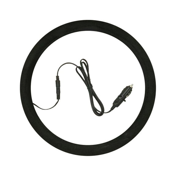 Heated Steering Wheel Cover for Winter Comfort - Ergonomic Grip & Fast Heating - Fits Standard 15-Inch Wheels