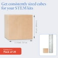 thumbnail image 4 of Unfinished Wood Craft Cubes 1-1/4-inch, Pack of 25 Small Wooden Blocks to Decorate, Wooden Cubes for Crafts and Décor, by Woodpeckers, 4 of 8