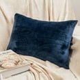 thumbnail image 5 of NTBAY 2 Pack Velvet Decorative Throw Pillow Cover with Hidden Zipper, 12"x20", Navy Blue, 5 of 5