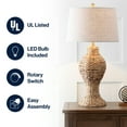 thumbnail image 5 of JONATHAN Y Elicia 31" 1-Light Coastal Cottage Water Hyacinth Weave LED Table Lamp, Natural, JYL1015A, 5 of 6