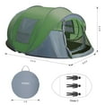 thumbnail image 5 of 4 Person Pop Up Tents for Camping, CoPedvic Waterproof Instant Family Tents Upgraded Large Size with 2 Doors, Blue, 5 of 9