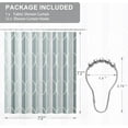 thumbnail image 2 of Shower Curtain Sets, Washable Cloth Geometric Green-Grey Stripped Fabric Shower Curtain with 12 Metal Hooks, Luxury Home Farmhouse Polyester Bathroom Decor Shower Curtains, 72x72 Inches, 2 of 6