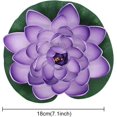 thumbnail image 5 of Paquete de 2 flores de loto artificiales de espuma flotante, plantas de estanque de lirios de agua, decoración para el hogar y el jardín, decoración de 7" de diámetro, 5 of 5