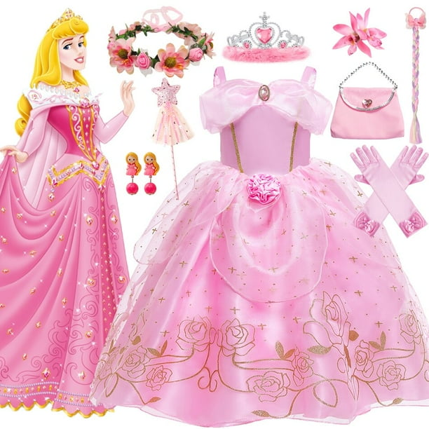 Vestido de princesa Aurora para ninas disfraz de Cosplay de Bella Durmiente regalo de Navidad para ninos vestido de baile Floral ropa de fiesta de lujo 10 Fivean unisex Walmart en linea