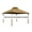 Khaki, variant on ACACIA AGK12-SD MAROON 12 sq. ft. Gazebo Roof Framing & Mounting Kit with Maroon Sundura Canopy