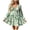 Green, variant on Levmjia Women Floral Print Mini Dress V Neck Long Sleeve Loose Elastic Flowy Casual Dress Spring Summer Vacation Party Maternity Daily Outdoor Elegant