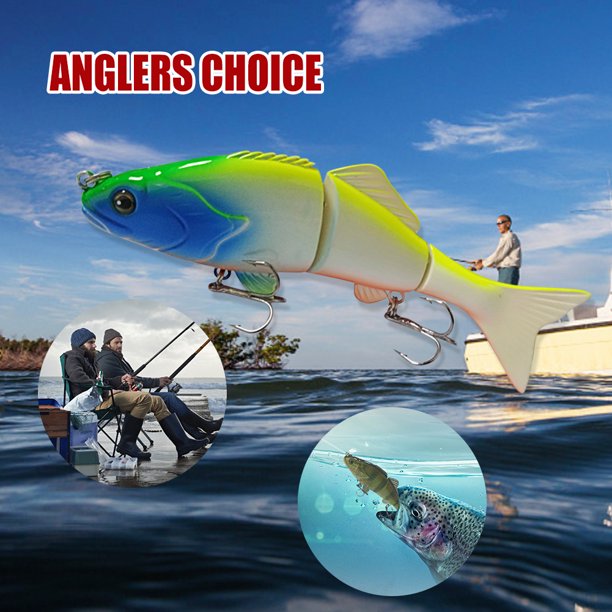Señuelo de pesca duro artificial 3 segmentos 15 cm 50 g cebo articulado múltiple (LK023-12)