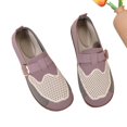 thumbnail image 5 of Orthopedic Shoes for Women, Womens Walking Shoes, Office Shoes, Womens Walking Shoes Wide Toe Barefoot Shoes Zero Drop Minimalist Loafer With Adjustable Strap Slip On Clogs, Purple US-6.5/EU-38, 5 of 5