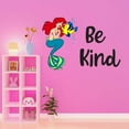 thumbnail image 3 of BE KIND Mermaid Kissing Under Water Sea Creatures Crab Octopus Fish Seahorse Clam Shellfish Kelp Queen Sweet Dreams Bedtime Unicorn Holiday Decorating Wall Decal Sticker - Size: 10 In X 7 In, 3 of 5