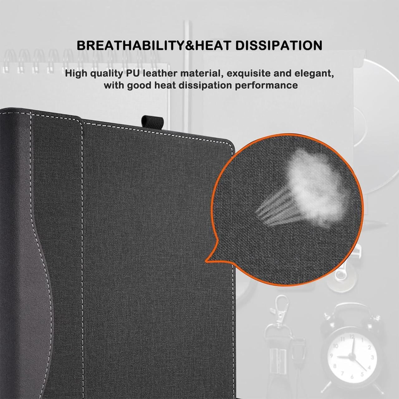 16 inch Laptop Cover Case for Lenovo Yoga 7 2-in-1 16AHP9 /16IML9 & Yoga Slim 7 Pro 16ACH6 16ARH7 16IAH7,PU Leather Protective Shell Detachable Laptop Bag Accessory