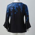 thumbnail image 5 of WEAIXIMIUNG Blouse Vintage Imprimée Col en V Rayée pour Femmes, Automne et Hiver, Saint-Valentin, 5 of 5