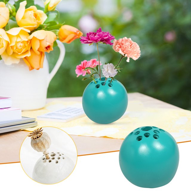 Florero hecho a mano Flor Ambiente familiar Florero decorativo Florero redondo Adorno de arreglo Wmkox8yii HKAHFKAH1038