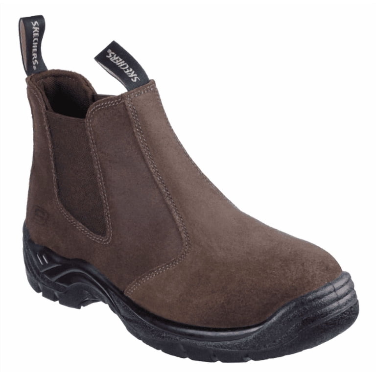 Skechers Work Men's Tapter Slip On Chelsea Boot w/ Steel Safety