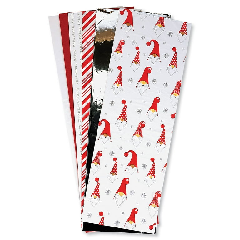 Christmas Tissue Value Pack- Prints and Solids, Set of 100 Sheets