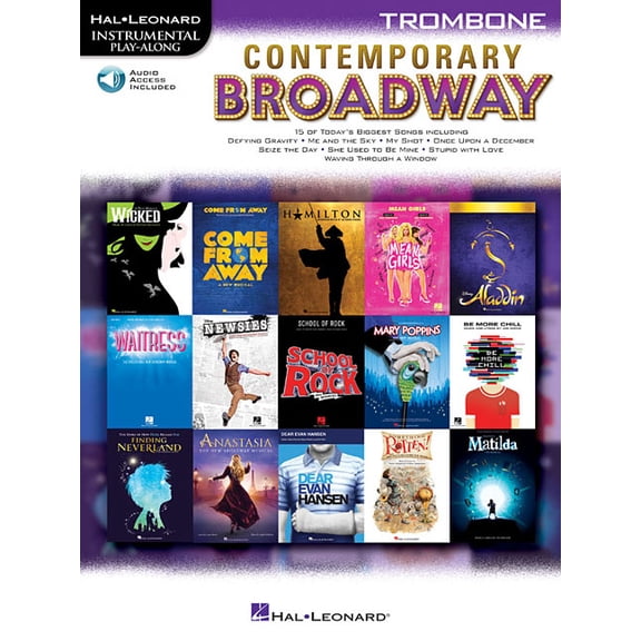 Contemporary Broadway: Instrumental Play-Along for Trombone, (Paperback)