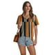thumbnail image 2 of Blusa plisada de manga corta con cuello en V Top WEESO para mujer, 2 of 5