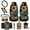 Sunflower Leopard, variant on HUIACONG Cute Cow Vehicle Interior Accessories Elastic Automotive Seat Covers Anti-Slip Steering Wheel Protector Car Garbage Can Car Storage Box Rearview Mirror Cover Universal Fit 12 Pack