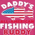 thumbnail image 3 of Instant Message - Celebrate Family - Daddy's All American Fishing Buddy - Toddler & Youth Girls Short Sleeve Graphic T-Shirt, 3 of 6