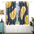 thumbnail image 2 of Duck Lemon 54×55 Inch Black Out Curtains 2 Packs Aesthetic for Bedroom Living Room Sliding Glass Doors Kitchen Windows, 2 of 5