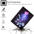thumbnail image 2 of Allytech iPad Pro 11 inch 2021(3rd Gen)/2020(2nd Gen)/2018(1st Gen), Auto Sleep Wake Flexible Slim Back Cover PU Leather Wallet Folio Card Slots Protective Case for iPad Pro 11", Butterfly & Floral, 2 of 6