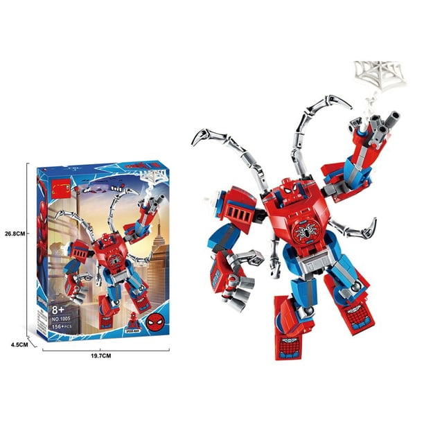 Marvel Avengers Mech Toys Thor Spider-Man Thanos Mecha Boy Fighting Insert Modelo Building Blocks Minifigure Juguetes para niños xuanjing unisex