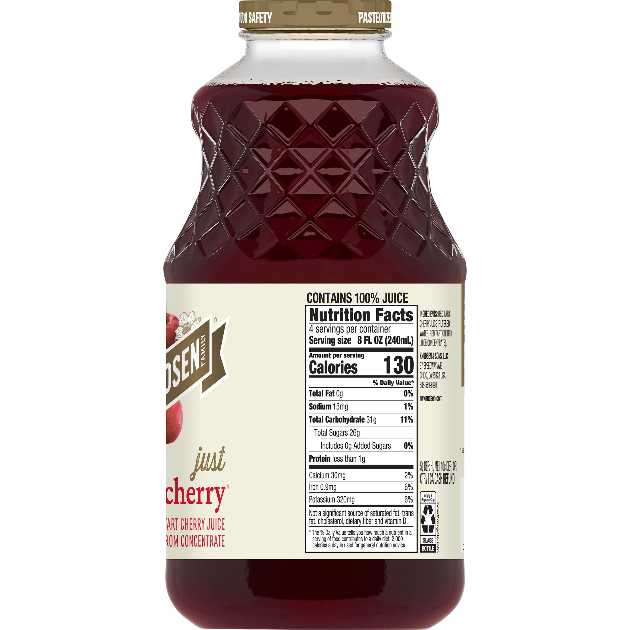 R.W. Knudsen Family Just Tart Cherry Juice, 32-Fluid Ounce