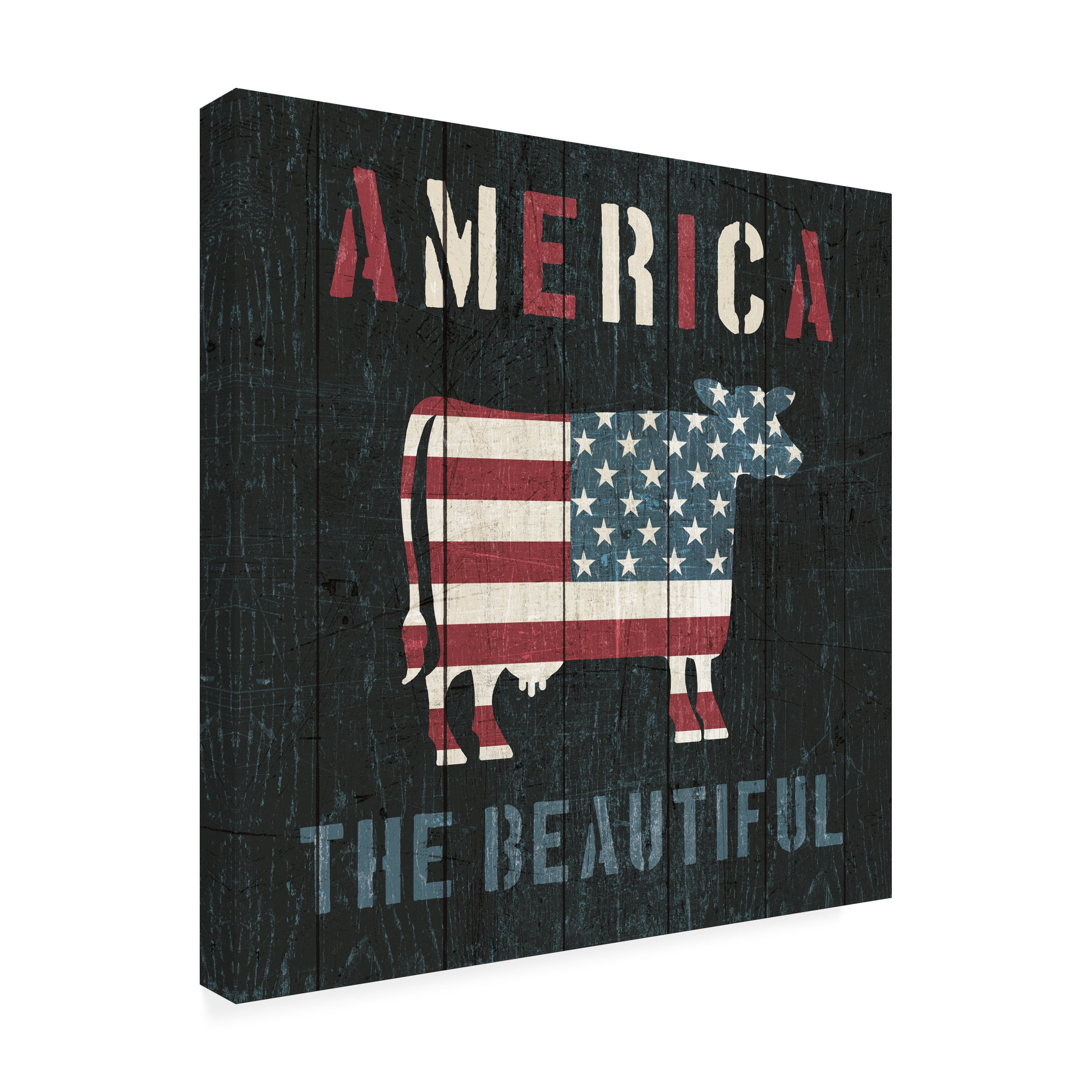 Trademark Fine Art 'American Farm Cow' Canvas Art by Michael Mullan