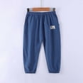 thumbnail image 4 of Gibobby Boys Pants Casual Pants For 12 18 24Months 2T 3T 4T 5T Little Boys Classic Linen Soft Stripe Elastics Waist Spring Autumn Trousers Kids Long Pants(5-6 Years,Dark Blue), 4 of 5