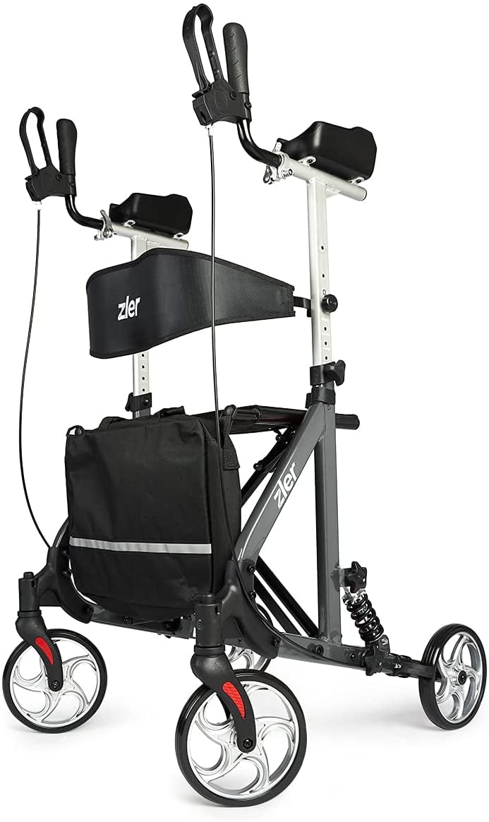 Zler Rolling Walkers for Seniors, Stand Up Rollator Walker with Seat ...
