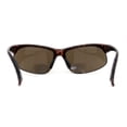 thumbnail image 2 of Mens Sport Baseball Half Rim Bifocal Reading Sunglasses Tortoise Brown +2.00, 2 of 4