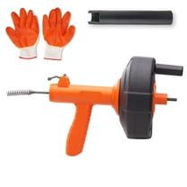 KFFKFF Drain Cleaner Machine 25ft 1/4 in, Autofeed Drain Cleaning Machine, Drain Auger Drum Plumbing Drain Snake Clog Remover Drill