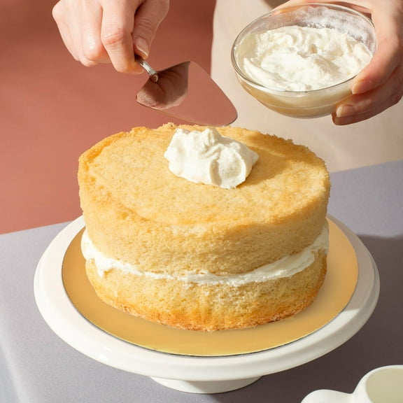 UPKOCH Cardboard Cake Rounds Easy Release Golden 10Set