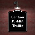 thumbnail image 2 of Caution - Forklift Traffic BLACK Aluminum Composite Sign 20''x24'', 2 of 9