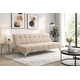 thumbnail image 2 of Sofa Cama Reclinable El Bazar Store New York Terciopelo Beige Futón 3 posiciones Sala, 2 of 6