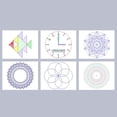 thumbnail image 2 of Destyer Table de Règle à Dessin Circulaire Géométrique Multifonctionnelle pour la Rédaction de Modèle Étudiant Mesurant le Style A 1Set, 2 of 6