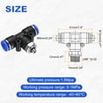 thumbnail image 2 of Uxcell 2pcs Air Line Fitting 6mm Tube OD x UNF 10-32 Thread PT4-U Pneumatic Male Branch Tee for Industry Air System, 2 of 6