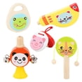 thumbnail image 1 of Shisuyan Toddlers Musical Instruments Wooden Percussion Toys Multi 5Pcs 3.9X1.7X0.5In, 1 of 9