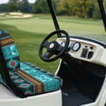 thumbnail image 6 of Pzuqiu 2 Pcs Golf Cart Seat Covers Fashion Accessories Comfortable, Compatible with Outdoor Outdoor Sports Golf Cart Backrest Bottom Seat Cover(Retro Native American Style), 6 of 9
