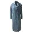 thumbnail image 4 of "Trendy!" Olyvenn Women's Autumn Winter Fashion Jacket Outwear Cardigan Slim Coat Overcoat Top Skinny Fit Casual Blue 14, 4 of 5